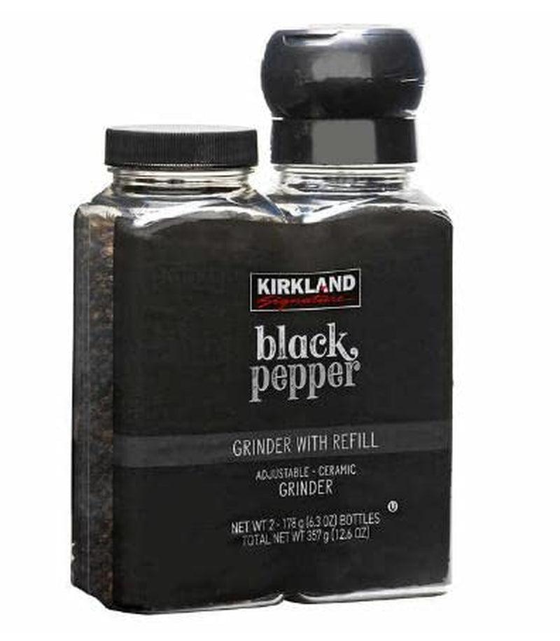 Black Pepper with Grinder 6.3 Oz with 6.3 Oz Refill Bottle