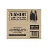 Black T-Shirt Carryout Bags, 11.5" X 6.5" X 22" (1,000 Ct.)