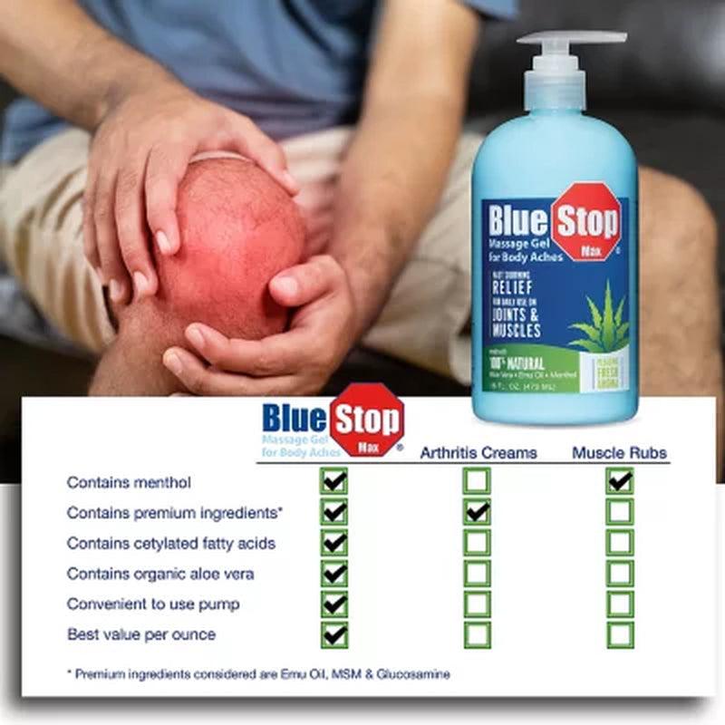 Blue Stop Max Massage Gel for Body Aches (16 Fl. Oz.)