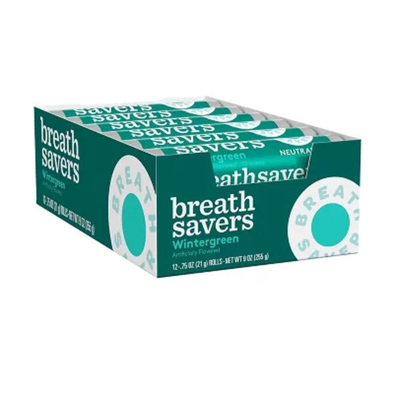 BREATH SAVERS Wintergreen Rings, Individually Wrapped Sugar Free Breath Mints Rolls (0.75 Oz., 24 Ct.)