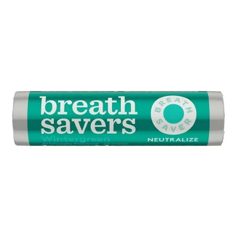 BREATH SAVERS Wintergreen Rings, Individually Wrapped Sugar Free Breath Mints Rolls (0.75 Oz., 24 Ct.)