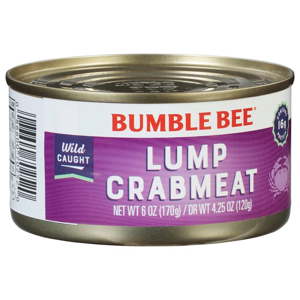 Bumble Bee Lump Crabmeat, 6 Oz Can