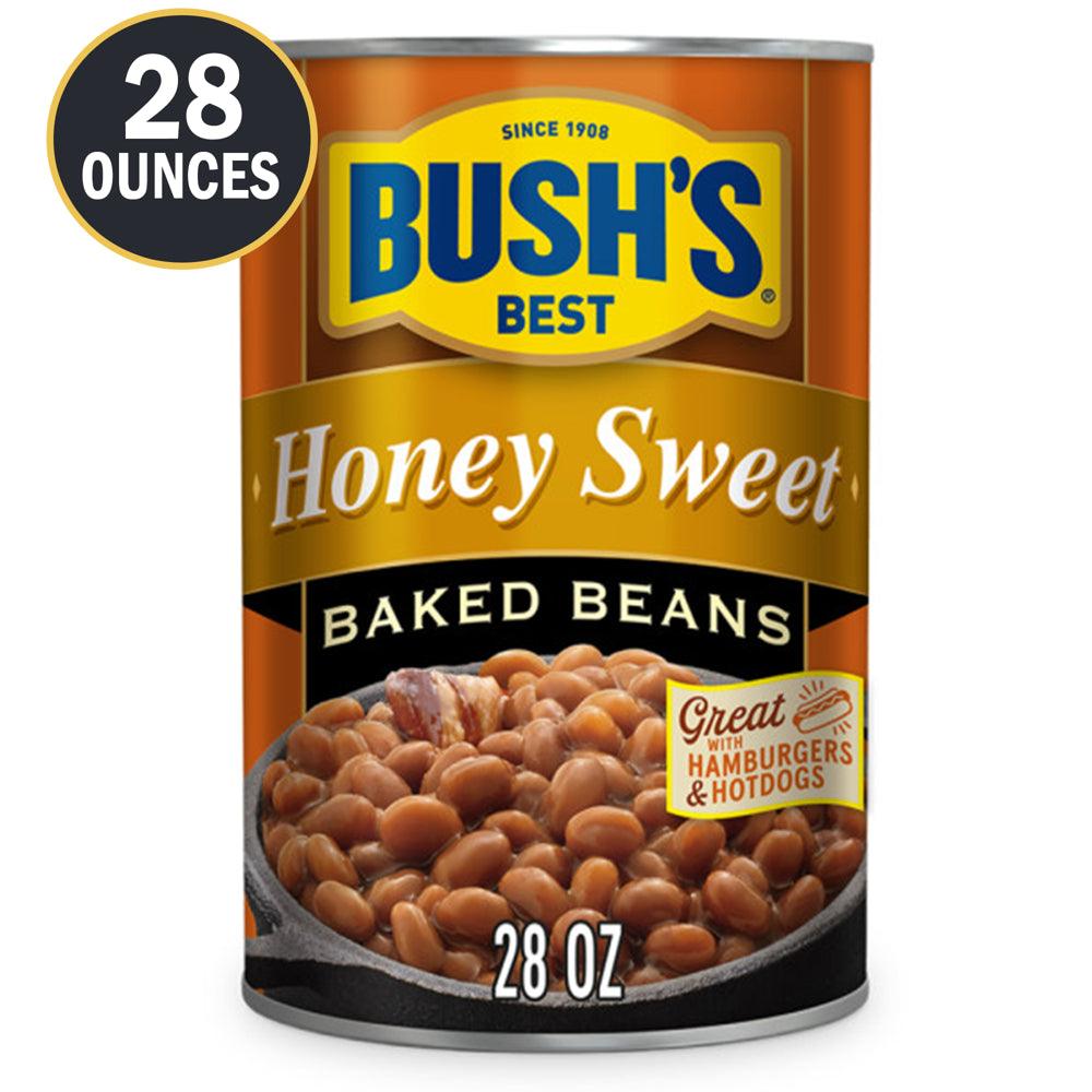 Bush'S Honey Sweet Baked Beans, Canned Beans, 28 Oz