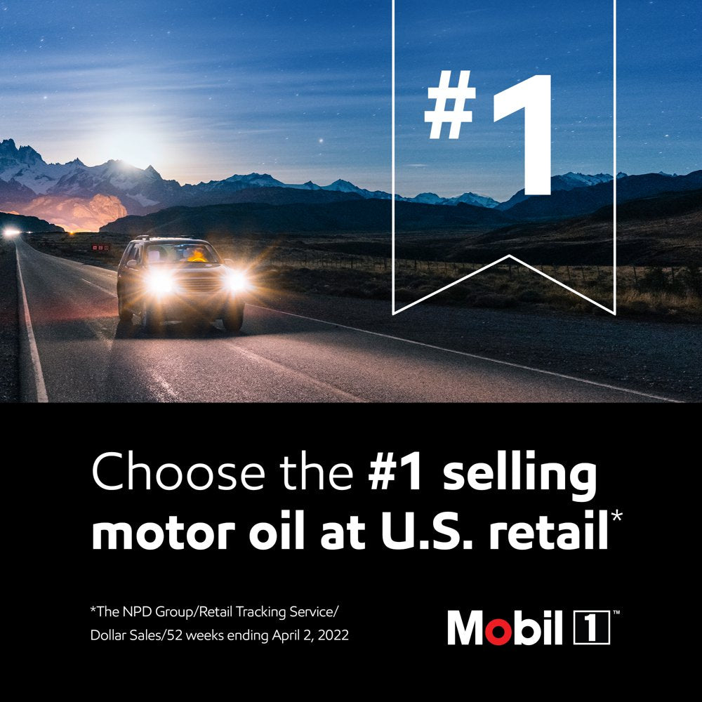 (4 Pack) Mobil 1 Advanced Full Synthetic Motor Oil 5W-30, 5 Qt (3 Pack)