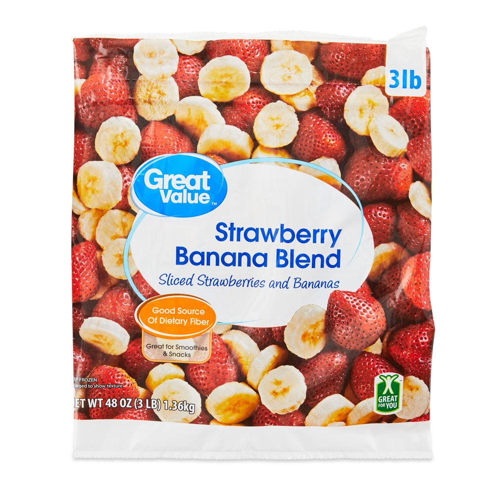 Great Value Strawberry Banana Blend, 48 Oz (Frozen)