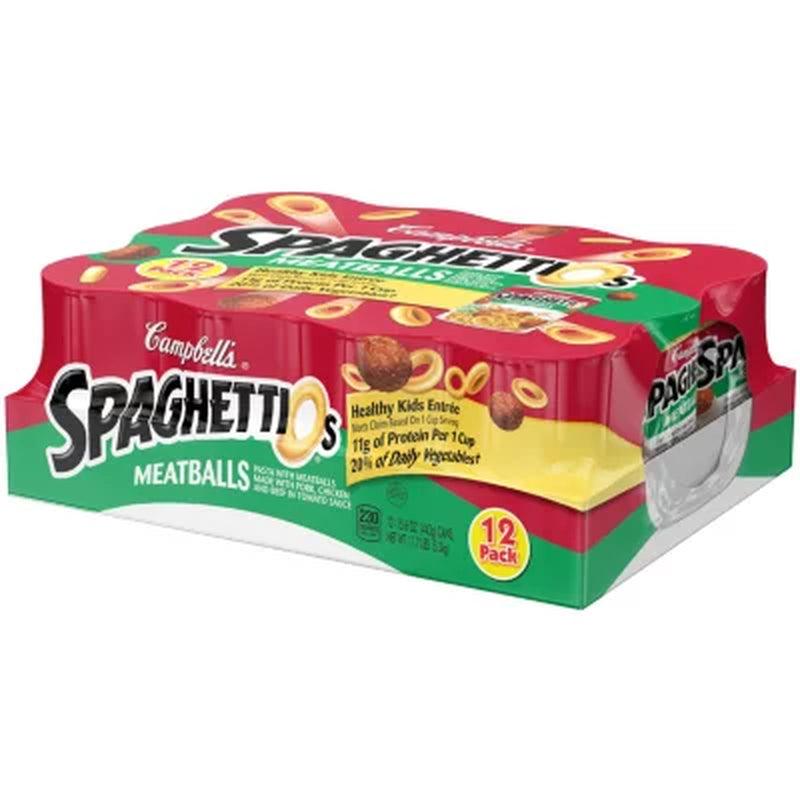 Campbell'S Spaghettios Canned Pasta with Meatballs (15.6 Oz., 12 Pk.)