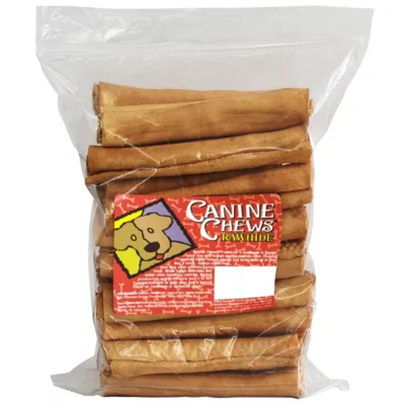 Canine Chews 8" Basted Rawhide Retrievers for Dogs - 25 Ct. (Choose Your Flavor)