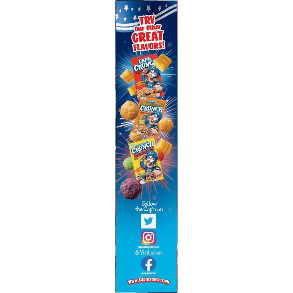 Cap'N Crunch Cereal Red, White, and Blue, Family Size, 16.9 Oz