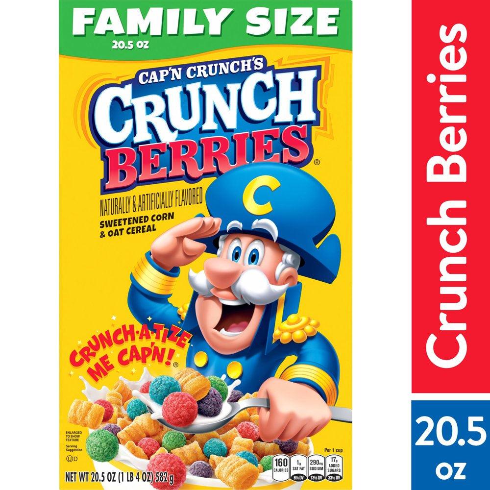 Cap'N Crunch'S Crunch Berries, Kids Cereal, 20.5 Oz Box