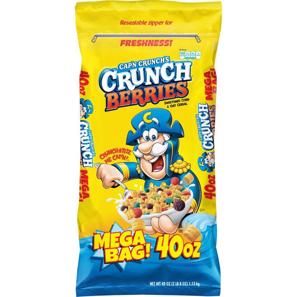 Cap'N Crunch'S Crunch Berries, Mega Bag, 40 Oz