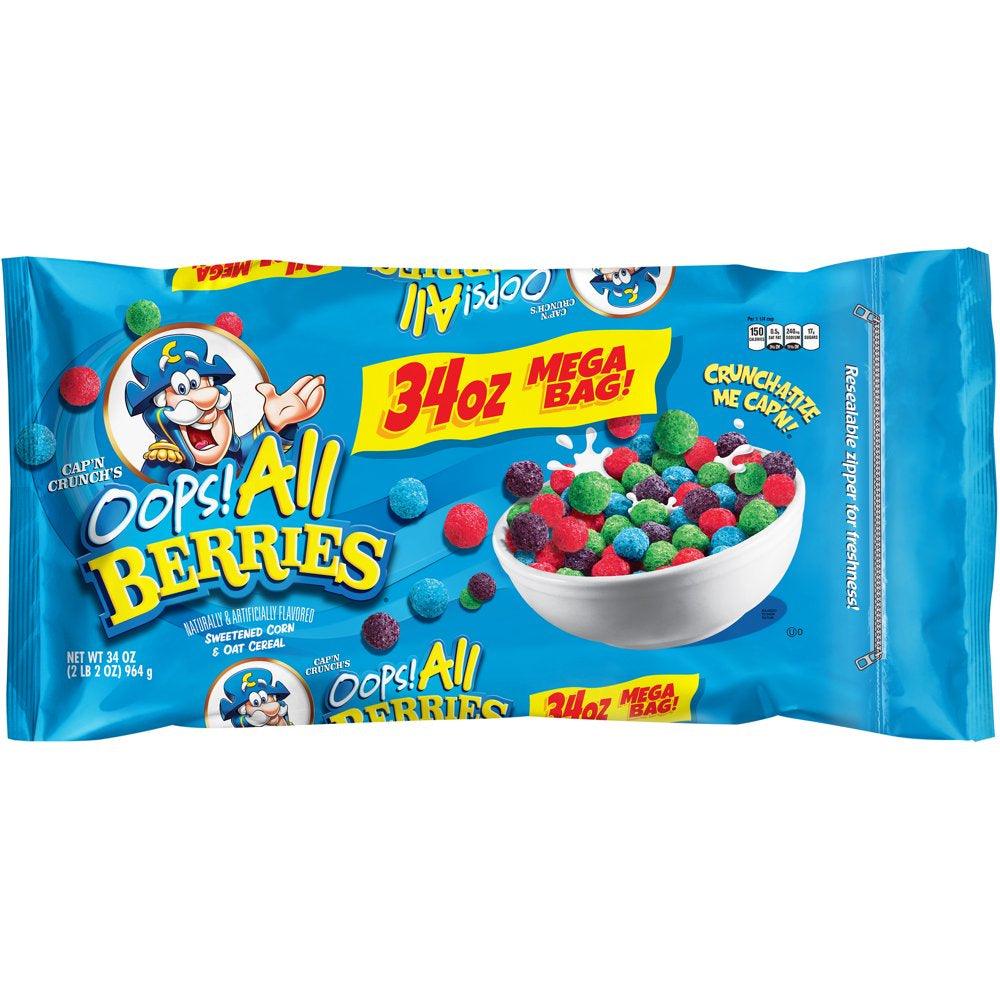 Cap'N Crunch'S Oops! All Berries Cereal 34 Oz