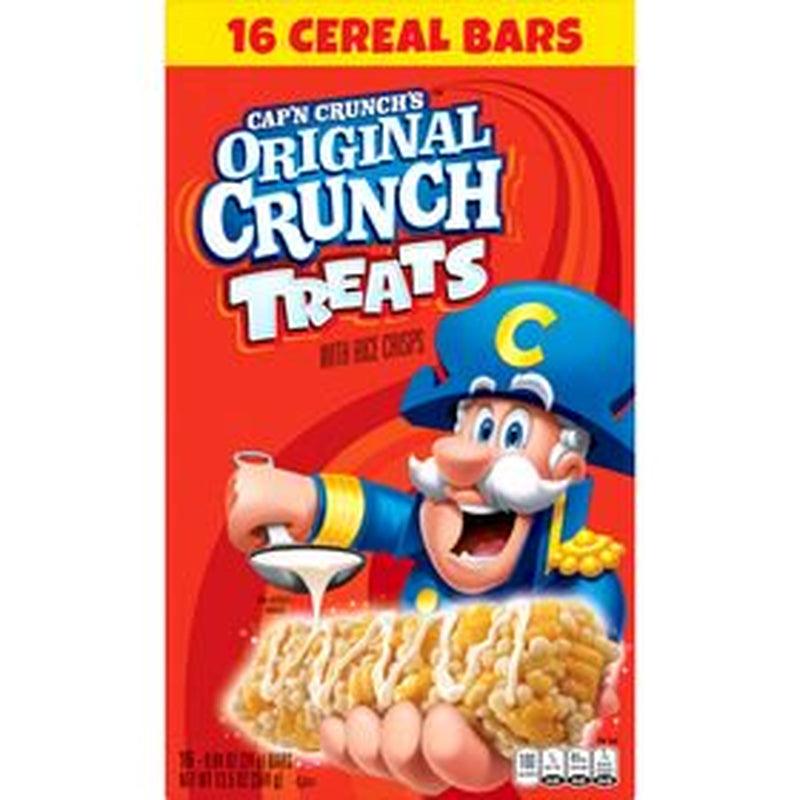 Cap'N Crunch Treats Cereal Bars, Original Crunch, 0.84Oz Bars (16 Pack)