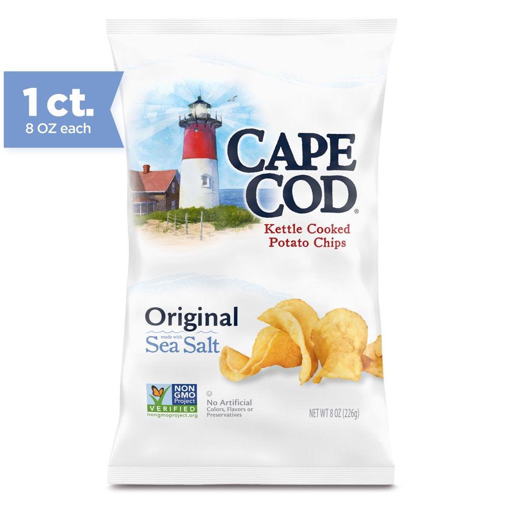 Cape Cod Potato Chips, Original Kettle Cooked Chips, 8 Oz