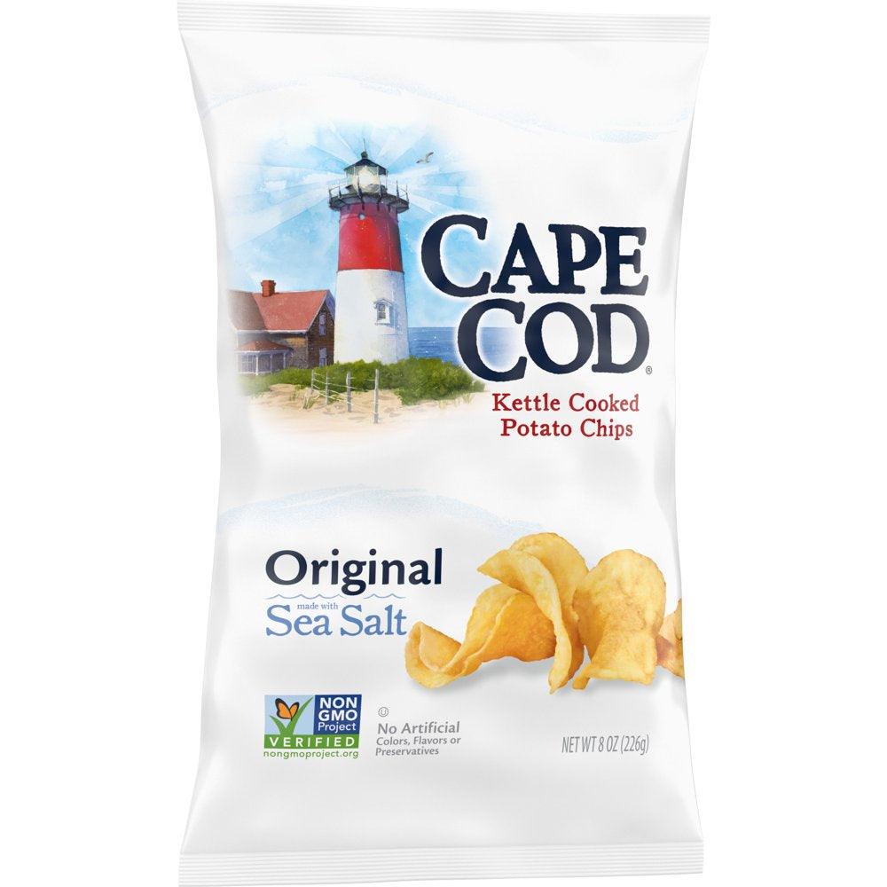 Cape Cod Potato Chips, Original Kettle Cooked Chips, 8 Oz