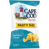 Cape Cod Potato Chips, Sea Salt & Vinegar Kettle Chips, 13 Oz Party Size