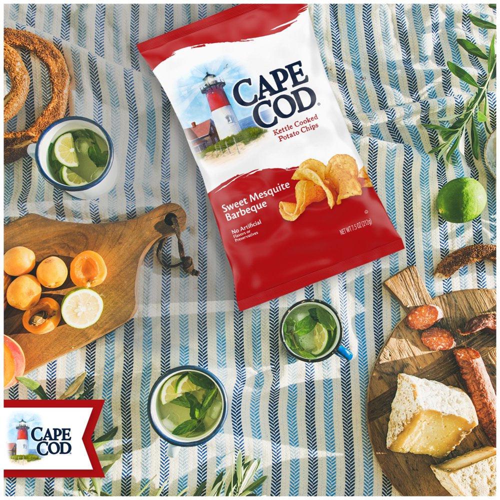 Cape Cod Potato Chips, Sweet Mesquite Barbeque Kettle Chips, 7.5 Oz