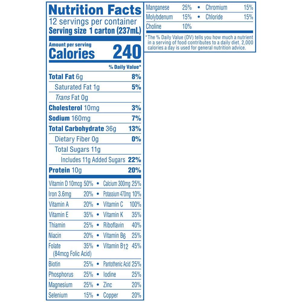 Carnation Breakfast Essentials Nutritional Drink, Classic French Vanilla, 10 G Protein, 12 - 8 Fl Oz Cartons