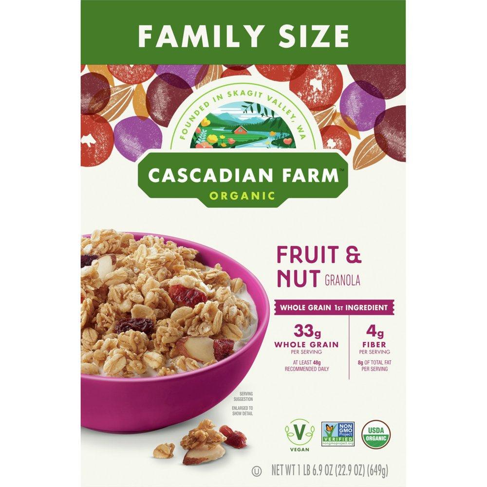 Cascadian Farm Organic Fruit and Nut Granola, Whole Grain Oats, 22.9 Oz