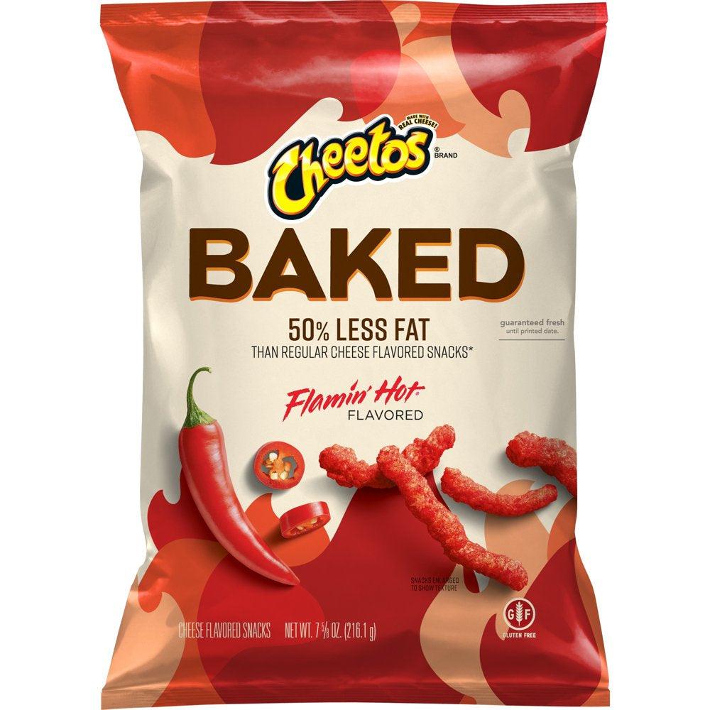 Cheetos Baked Flamin' Hot Cheese Flavored Snacks, 7.625 Oz Bag