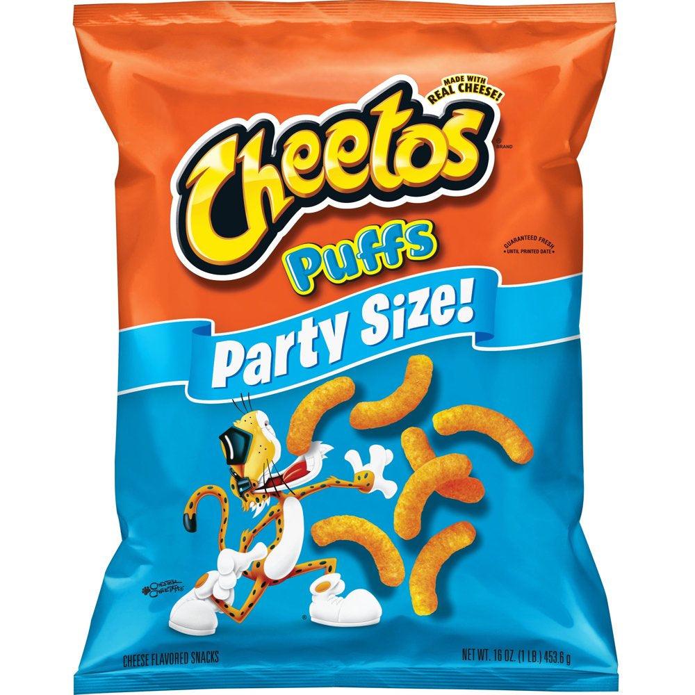 Cheetos Cheese Puffs Flavored Snack Chips Party Size, 16 Oz