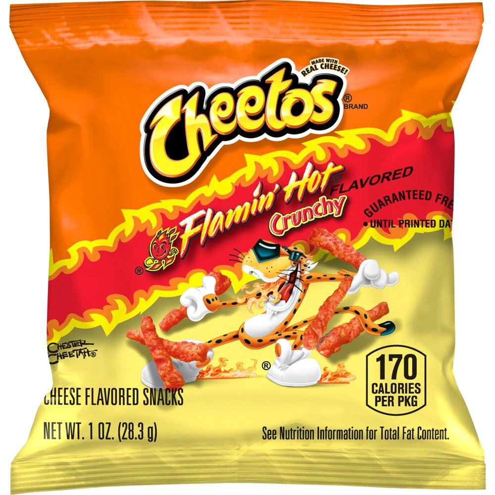 Cheetos Crunchy Cheese Flavored Snacks Flamin' Hot, 1 Oz, 10 Count