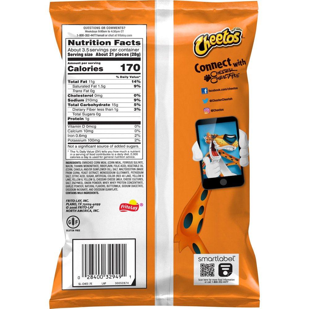 Cheetos Crunchy Flamin' Hot Cheese Flavored Snack Chips, 3.25 Oz Bag