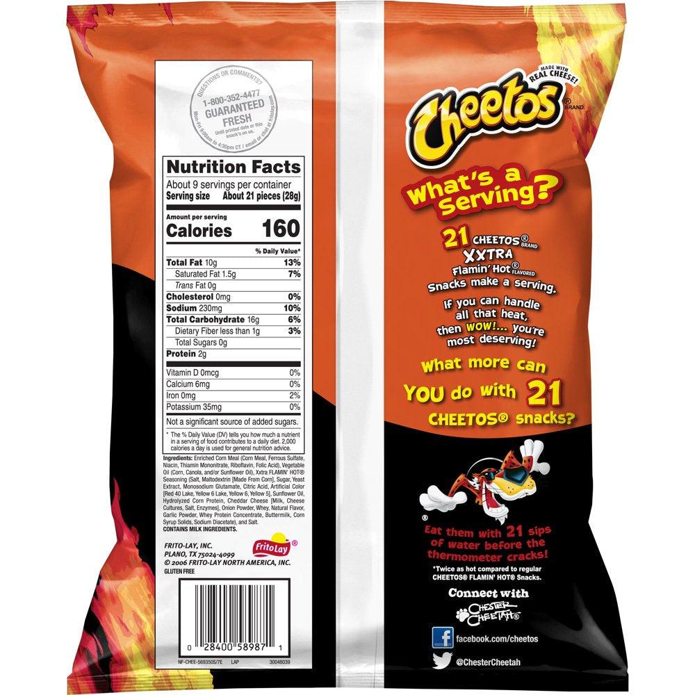 Cheetos Crunchy XXTRA Flamin' Hotcheese Flavored Snack Chips, 8.5 Oz Bag