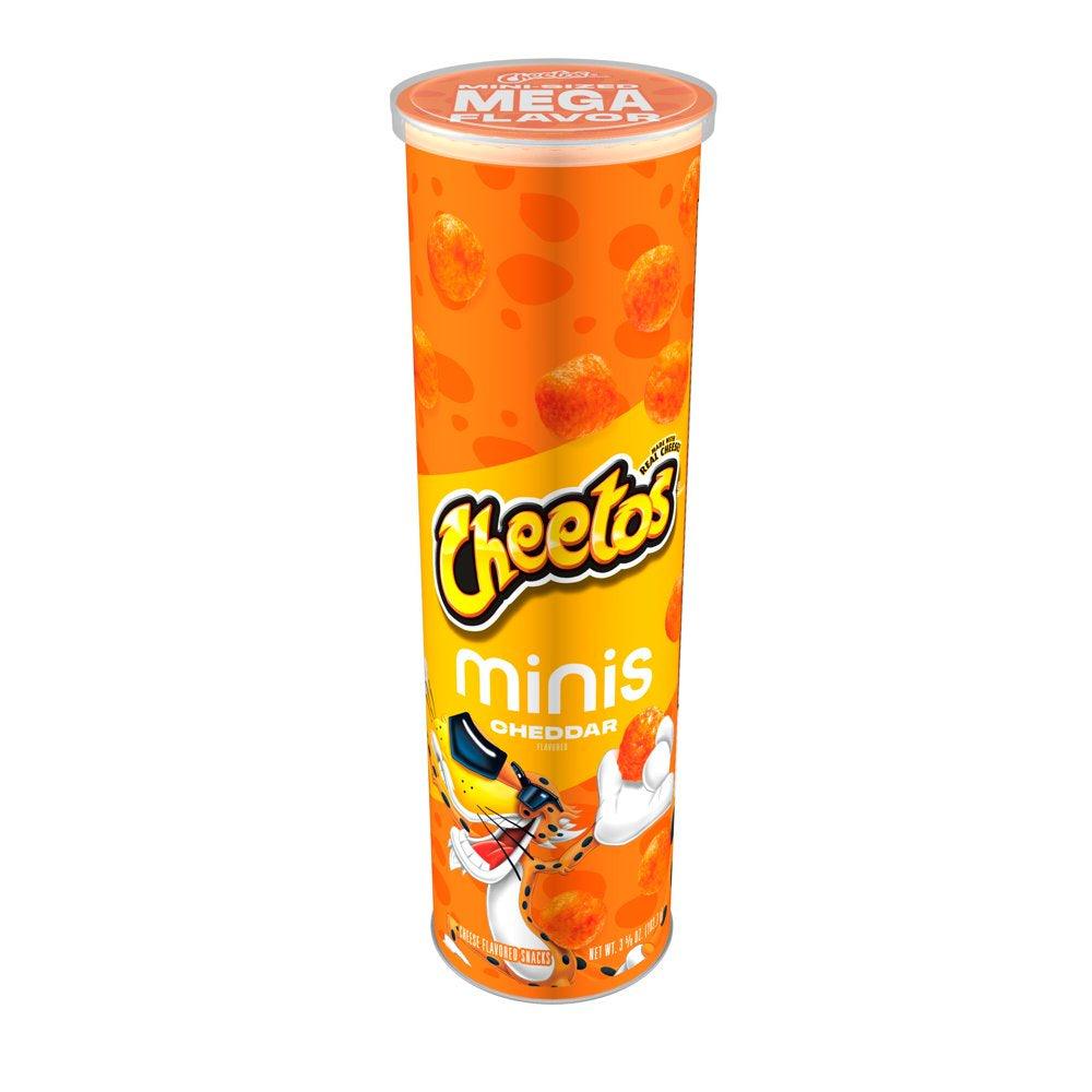 Cheetos Minis Cheddar Flavored Snack Chips Canister, 3.625 Oz