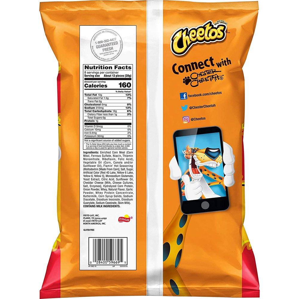 Cheetos Puffs Flamin' Hot Cheese Flavored Snacks, 8 Oz