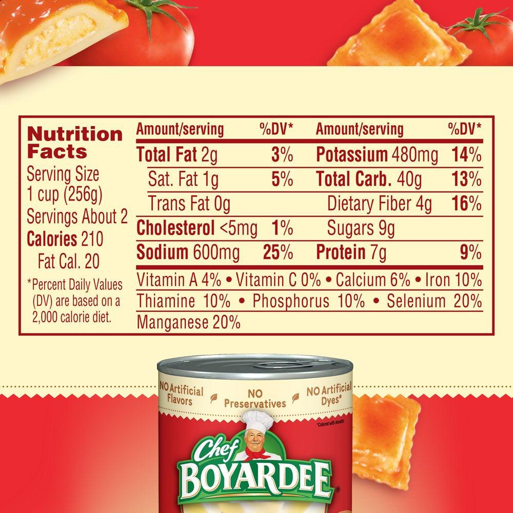 Chef Boyardee Cheese Ravioli in Tomato Sauce, Microwave Pasta, 15 Oz