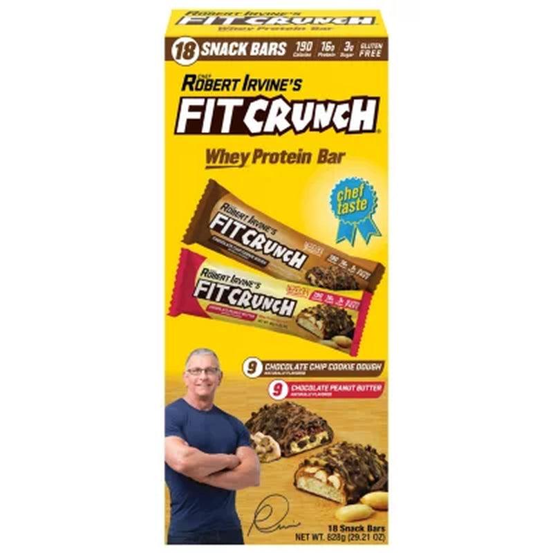 Chef Robert Irvine'S FITCRUNCH High Protein Bars, Variety Pack (1.62 Oz., 18 Ct.)