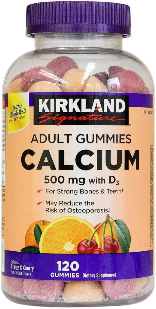 Chewable Calcium with Vitamin D3 Adult Gummies, 120 Ct X 1 Bottle