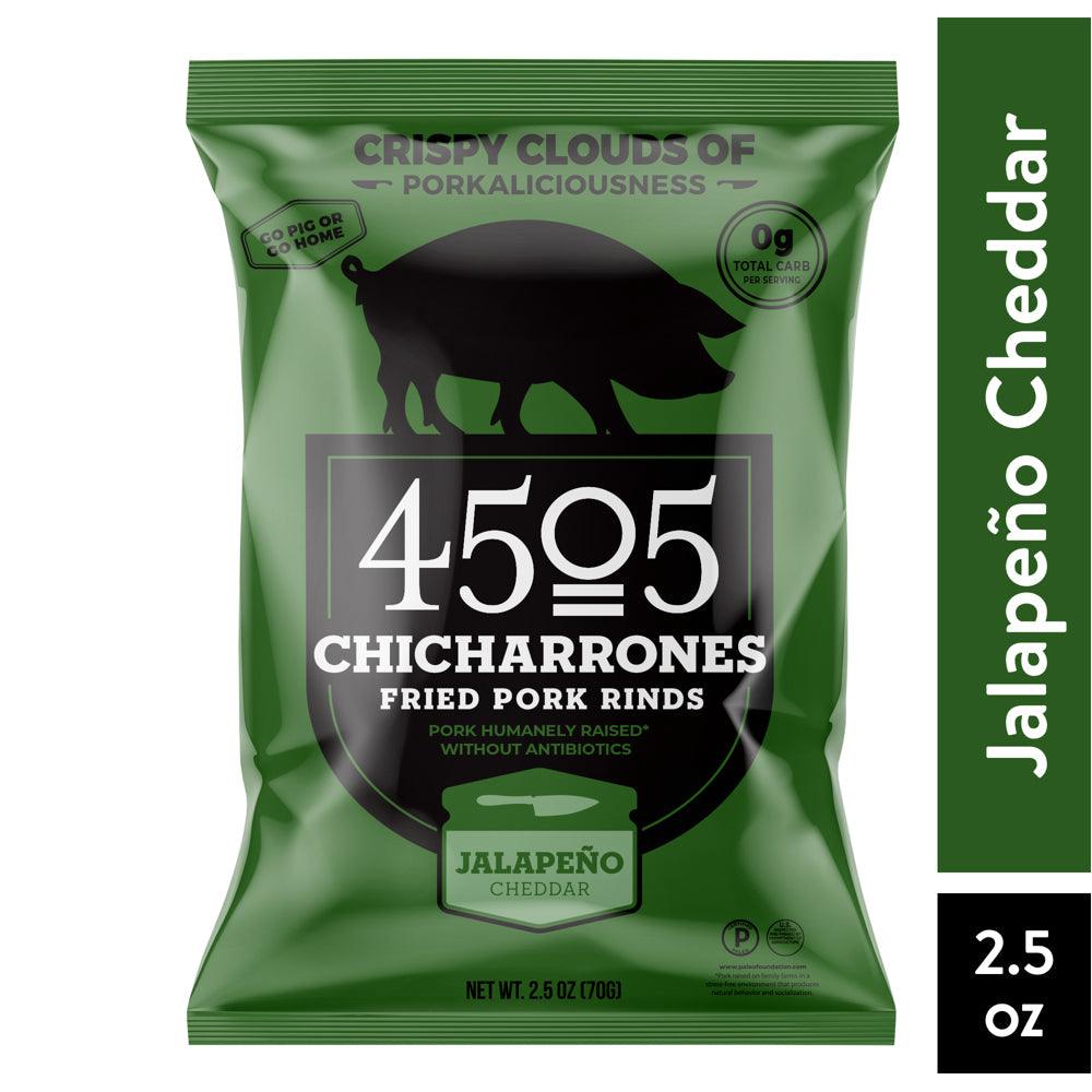 Chichcarrones Jalapeno & Cheddar Fried Pork Rinds, Paleo Certified, 2.5Oz