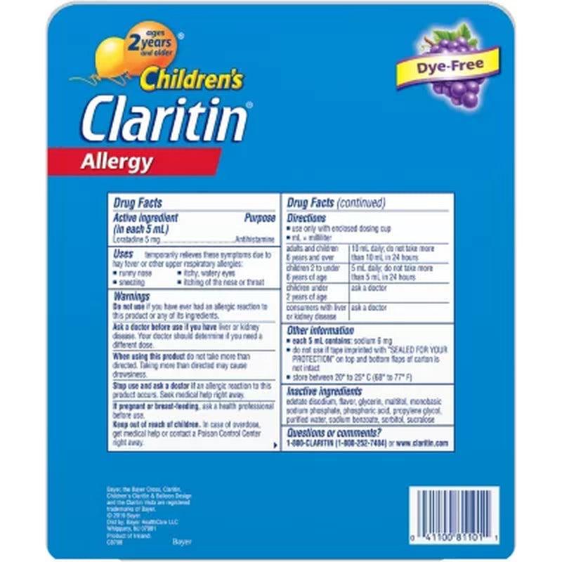 Children'S Claritin Grape Allergy Relief Syrup (6 Fl., Oz. 2 Pk.)