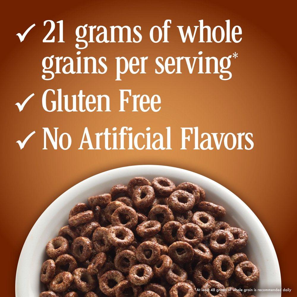 Chocolate Cheerios, Heart Healthy Cereal, Family Size, 19.2 OZ