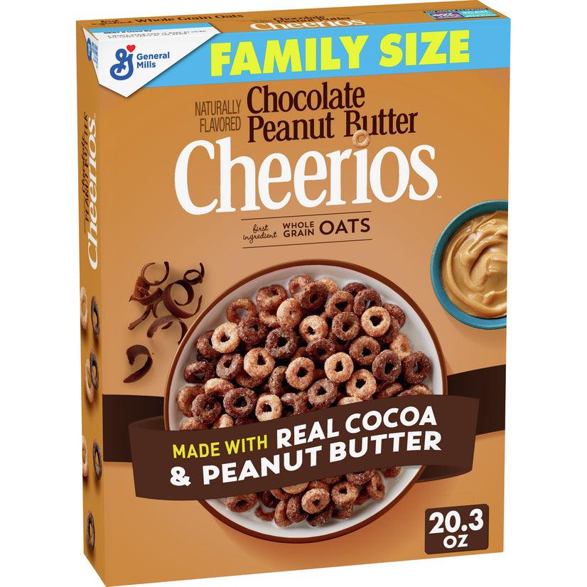 Chocolate Peanut Butter Cheerios, Breakfast Cereal with Oats, 20.3 Oz