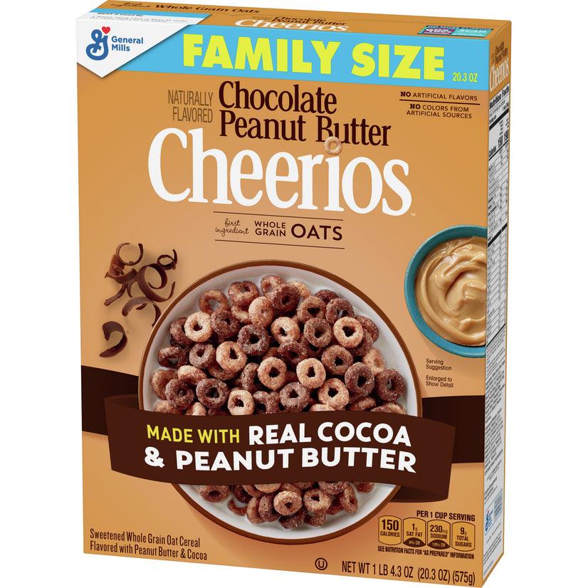 Chocolate Peanut Butter Cheerios, Breakfast Cereal with Oats, 20.3 Oz