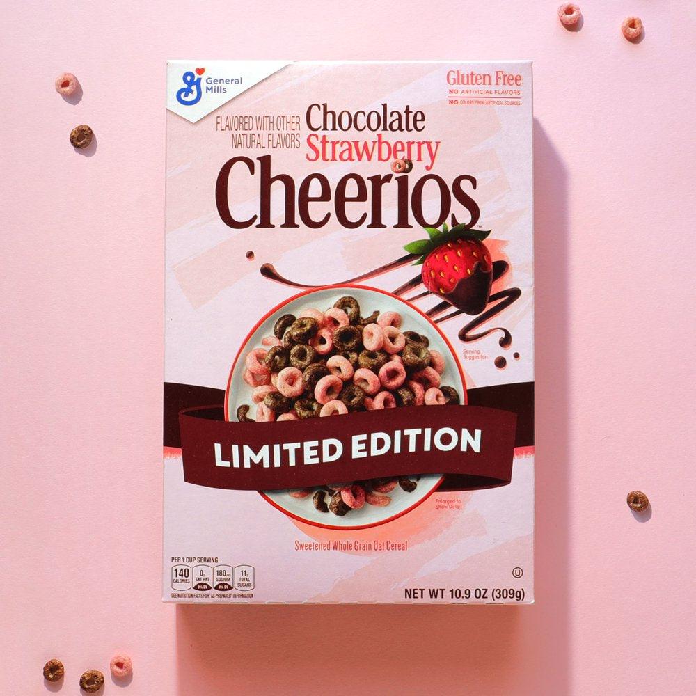 Chocolate Strawberry Cheerios Valentine’S Day Breakfast Cereal, Family Size, 18.5 OZ