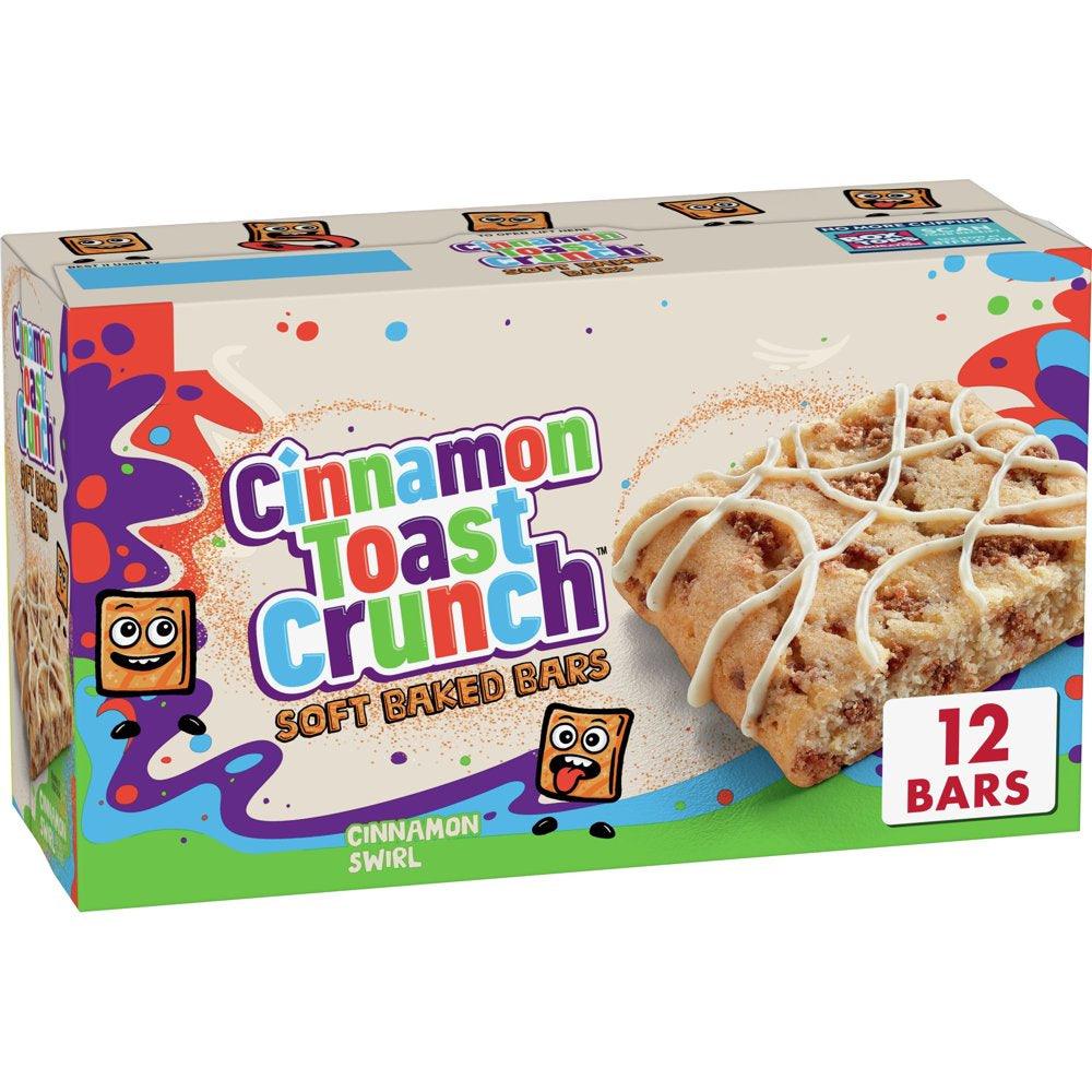 Cinnamon Toast Crunch Soft Baked Chewy Cereal Treat Bars, Snack Bars, 12 Ct