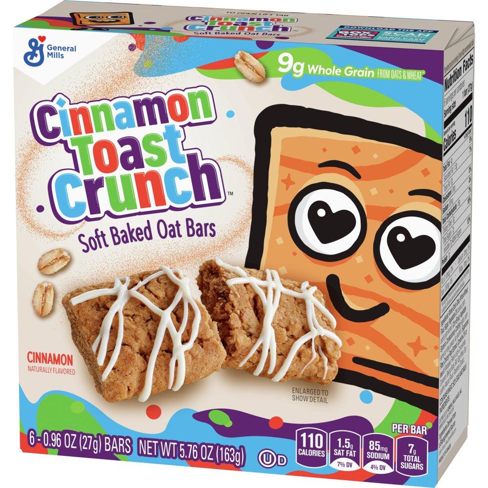 Cinnamon Toast Crunch Soft Baked Oat Bars, Chewy Snack Bars, 6 Ct