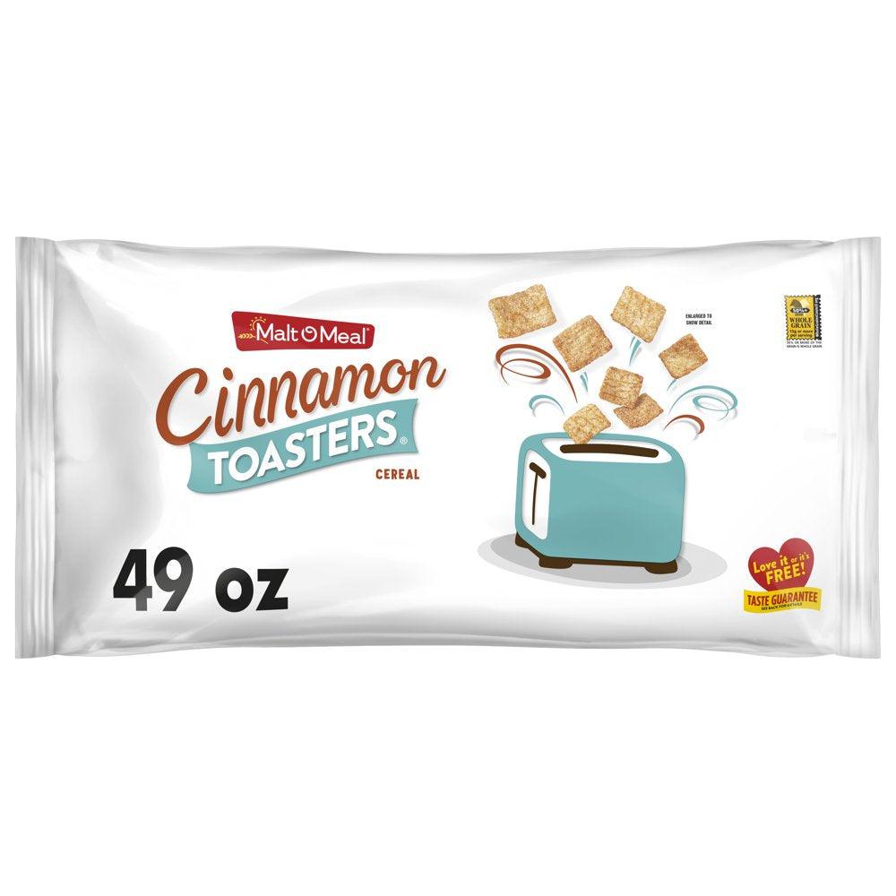 Cinnamon Toasters Breakfast Cereal, Cinnamon Cereal Squares, 49 Oz Resealable Cereal Bag