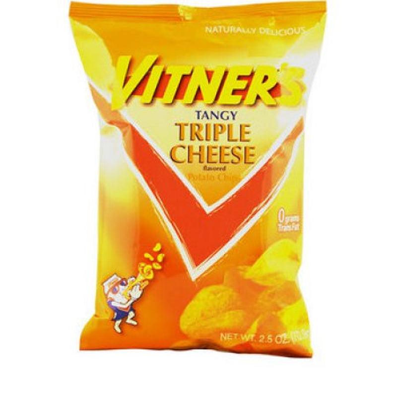 CJ Vitner'S Tangy Triple Cheese Flavored Potato Chips, 8.5 Oz.