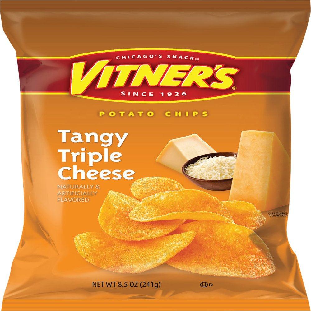 CJ Vitner'S Tangy Triple Cheese Flavored Potato Chips, 8.5 Oz.