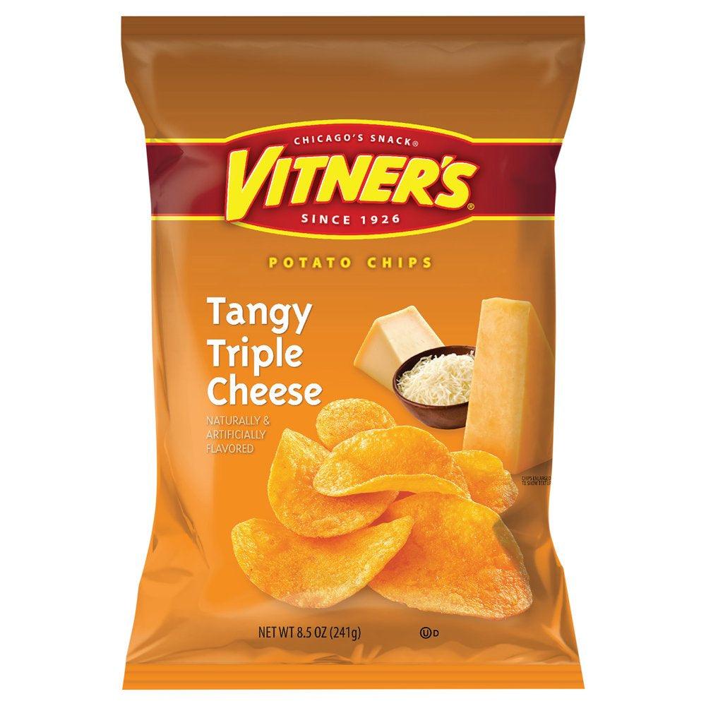 CJ Vitner'S Tangy Triple Cheese Flavored Potato Chips, 8.5 Oz.