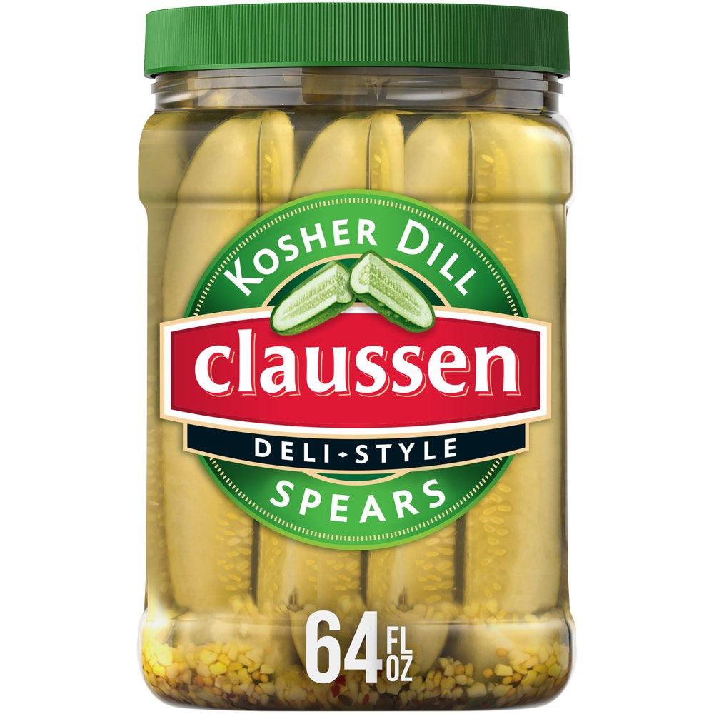 Claussen Deli-Style Kosher Dill Pickle Spears, 64 Fl. Oz. Jar