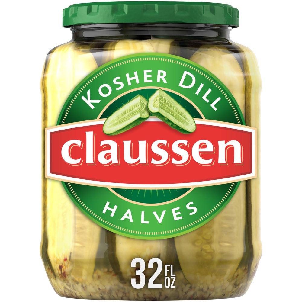 Claussen Kosher Dill Pickle Halves, 32 Fl. Oz. Jar