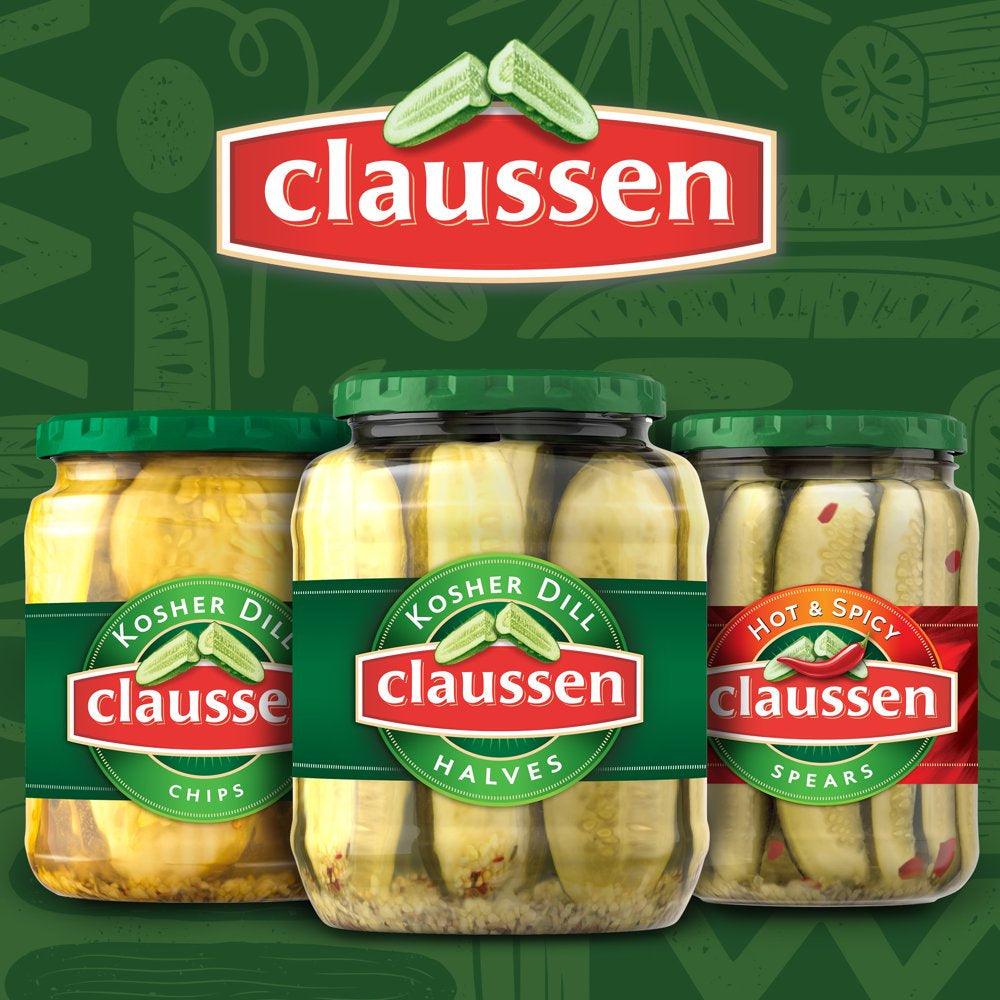 Claussen Kosher Dill Pickle Halves, 32 Fl. Oz. Jar