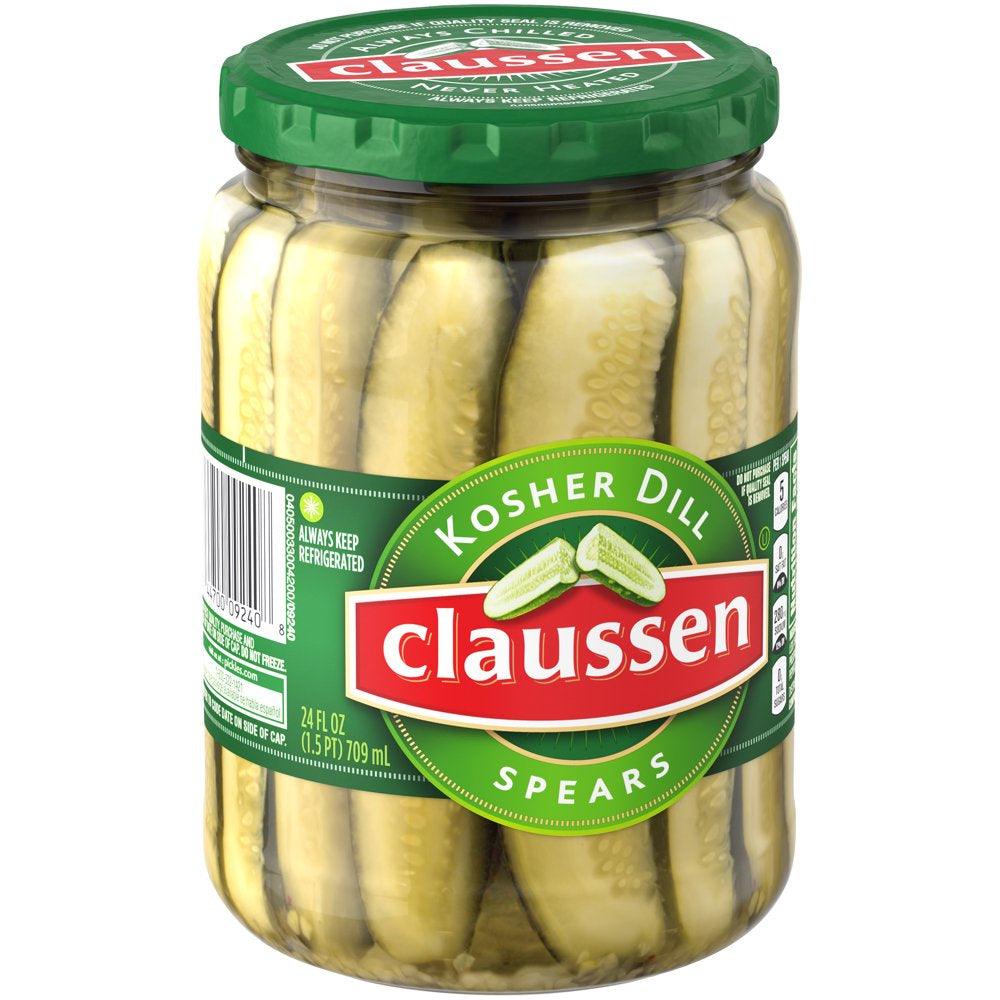 Claussen Kosher Dill Pickle Spears, 24 Fl. Oz. Jar