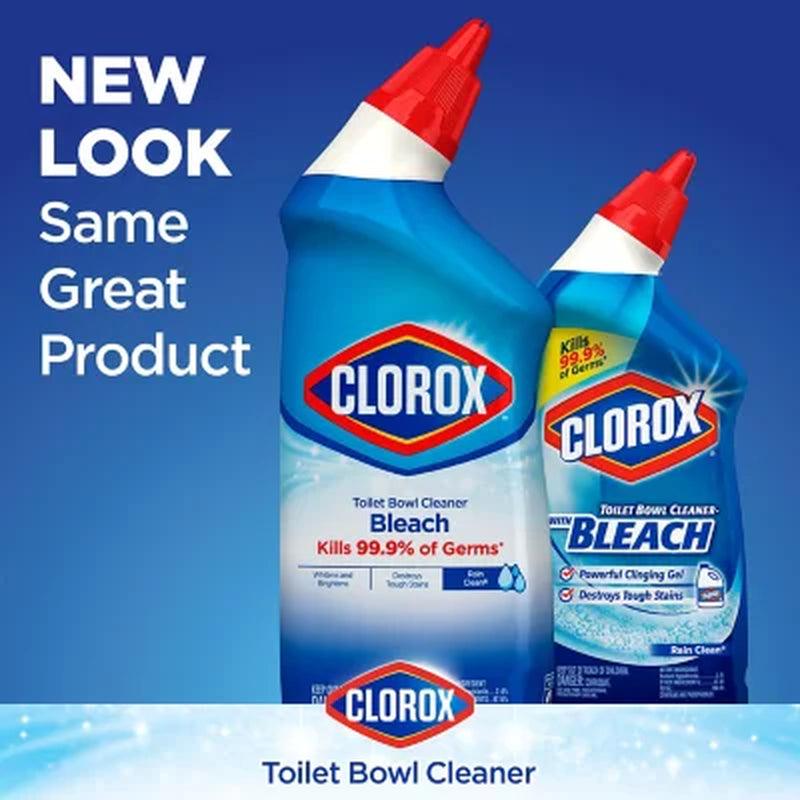 Clorox Toilet Bowl Cleaner with Bleach, Rain Clean (24 Oz., 6 Pk.)