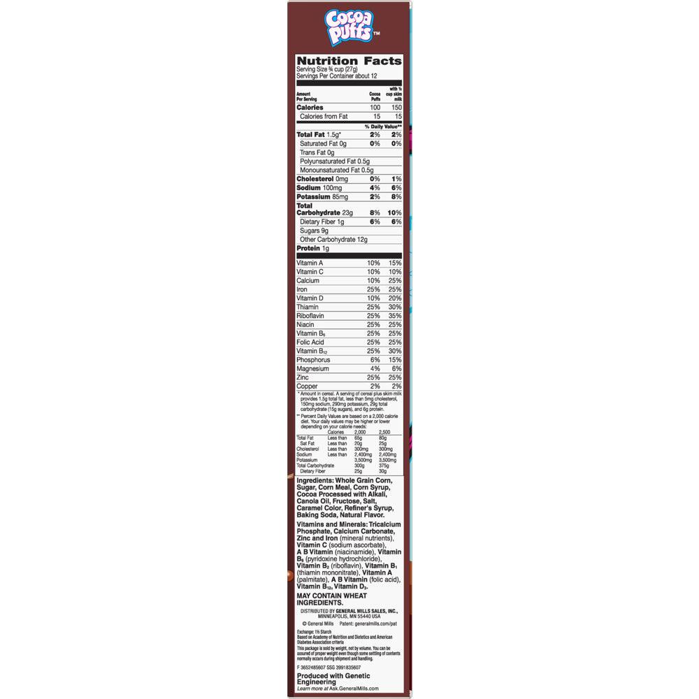 Cocoa Puffs, Chocolate Cereal, 11.8 Oz